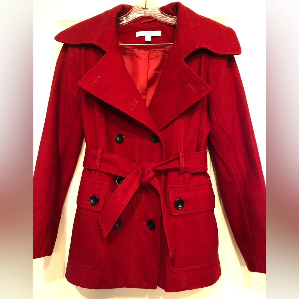 New York & Co Double Breasted Wool Coat Size Small